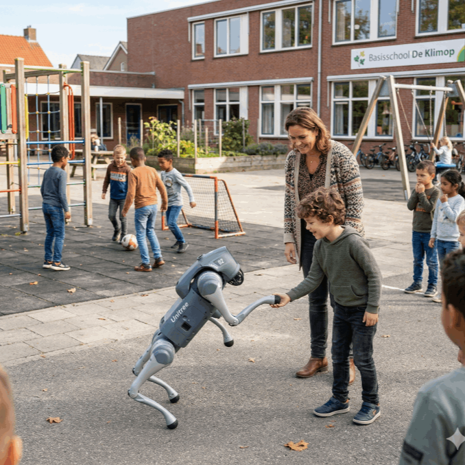 robothond in de klas